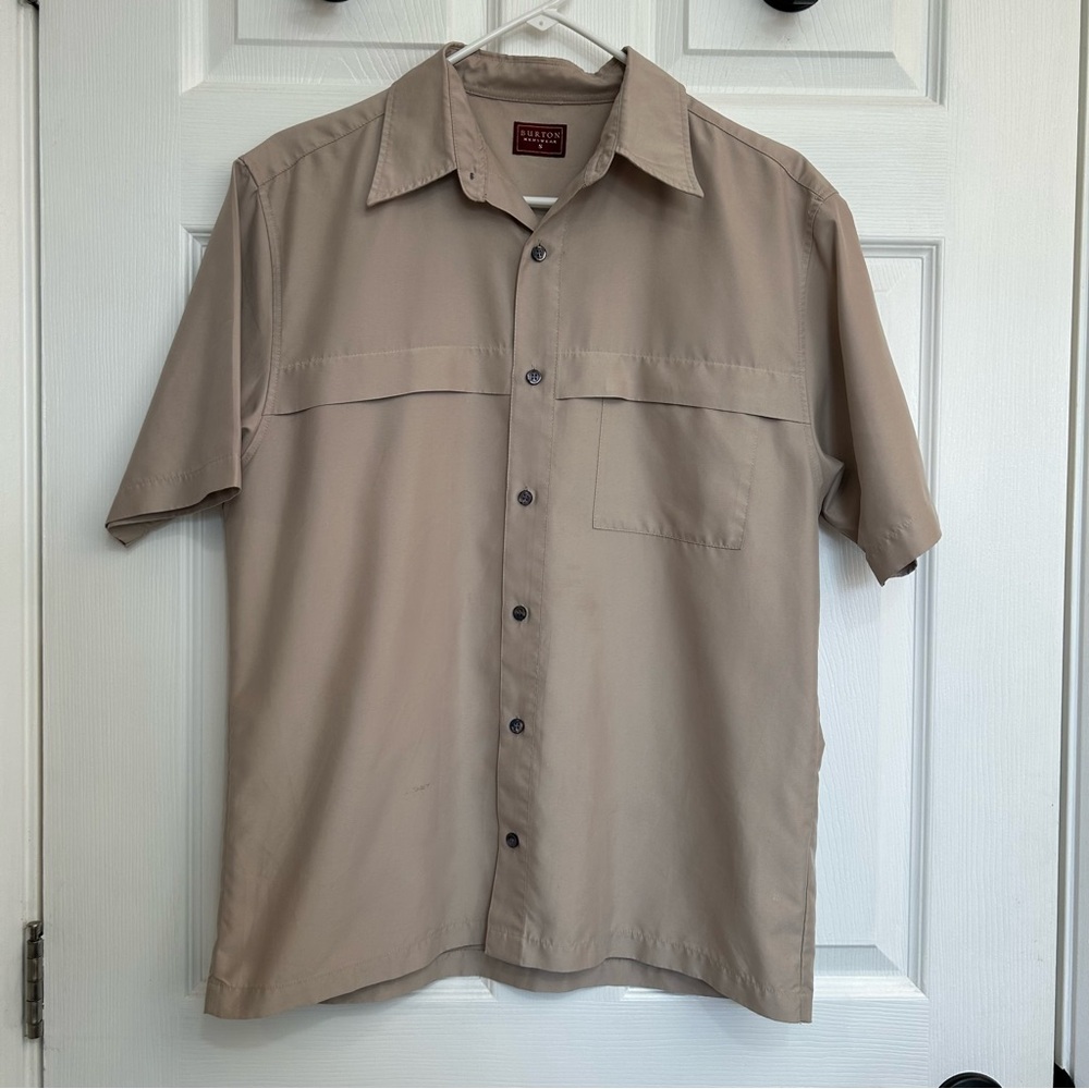 Men's Tan Short Sleeve Shirt
